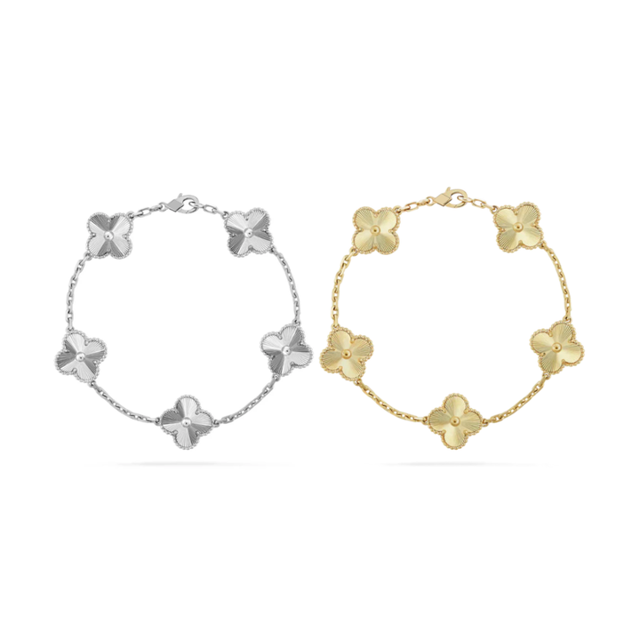 KLØVERARMBÅND SETT | GULL SØLV